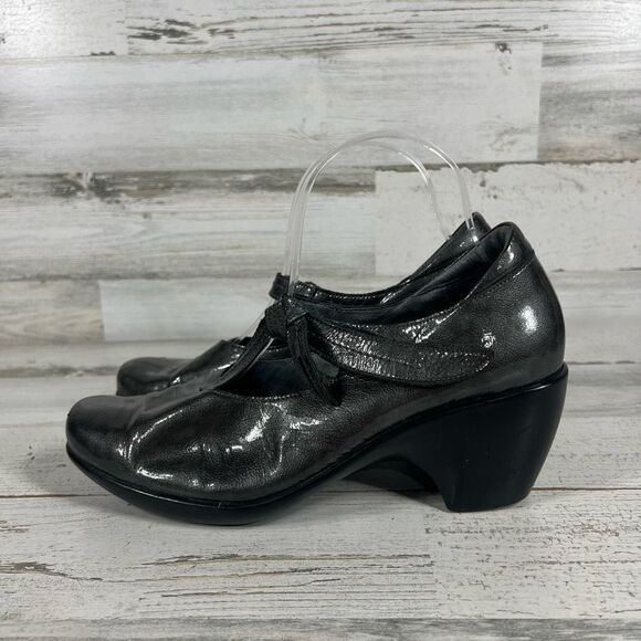 NAOT Pleasure Mary Jane Leather Women's Shoes Padded Heel Metallic Gray EU 40/10 - Picture 2 of 6